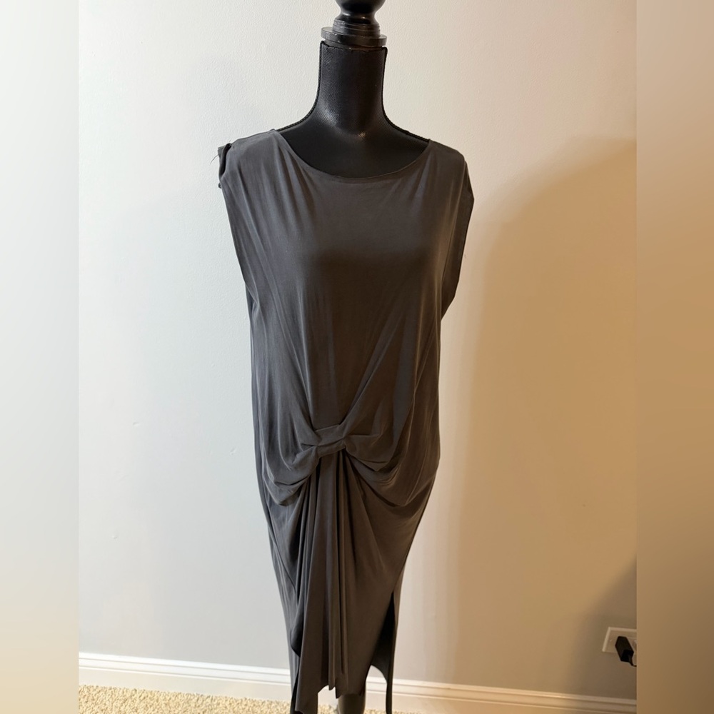 Mod REF Women’s Sleeveless Slate Twist-Front Midi Dress M